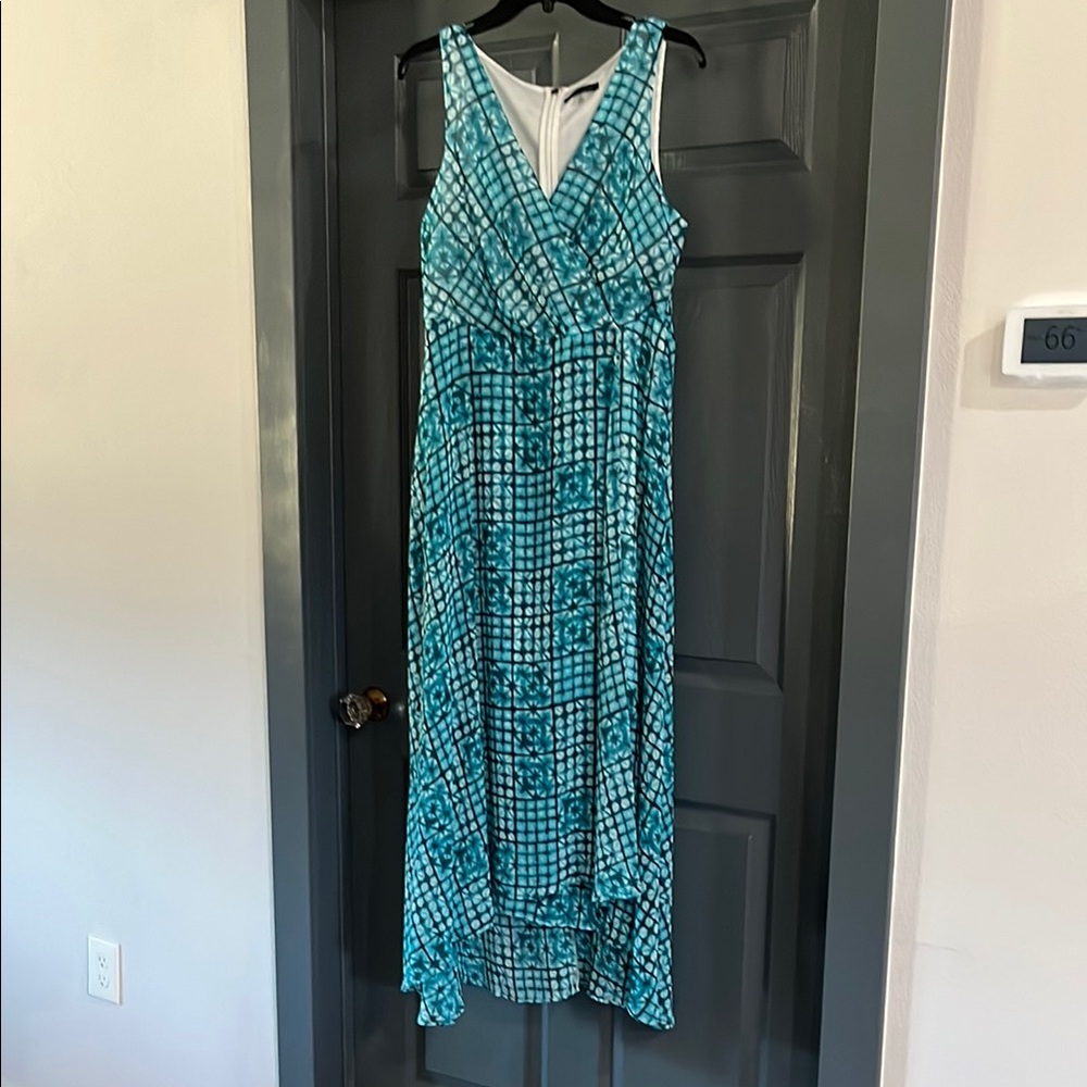 Blue Patterned Women's Dress